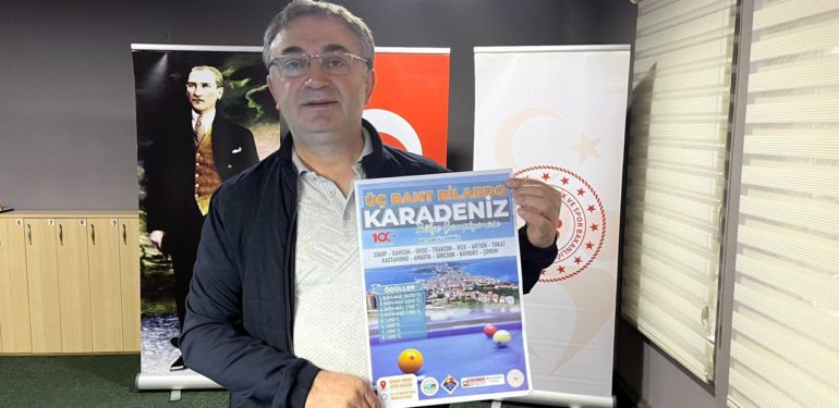 Üç Bant Bilardo Bölge Şampiyonası, Sinop’ta yapılacak