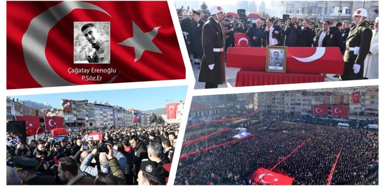 Şehit Çağatay Erenoğlu, memleketi Sinop’ta binlerce vatandaş tarafından son yolculuğuna uğurlandı.