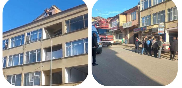 Çatıdan atlamak isteyen vatandaşı başkan engelledi