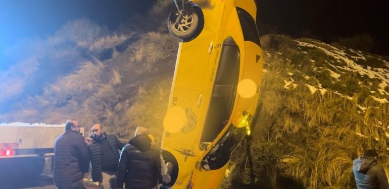 Buzlanma kazaya neden oldu: 1 yaralı