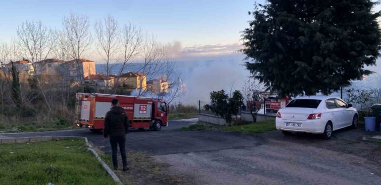 Sinop’ta korkutan yangın: Lastik deposu alev aldı
