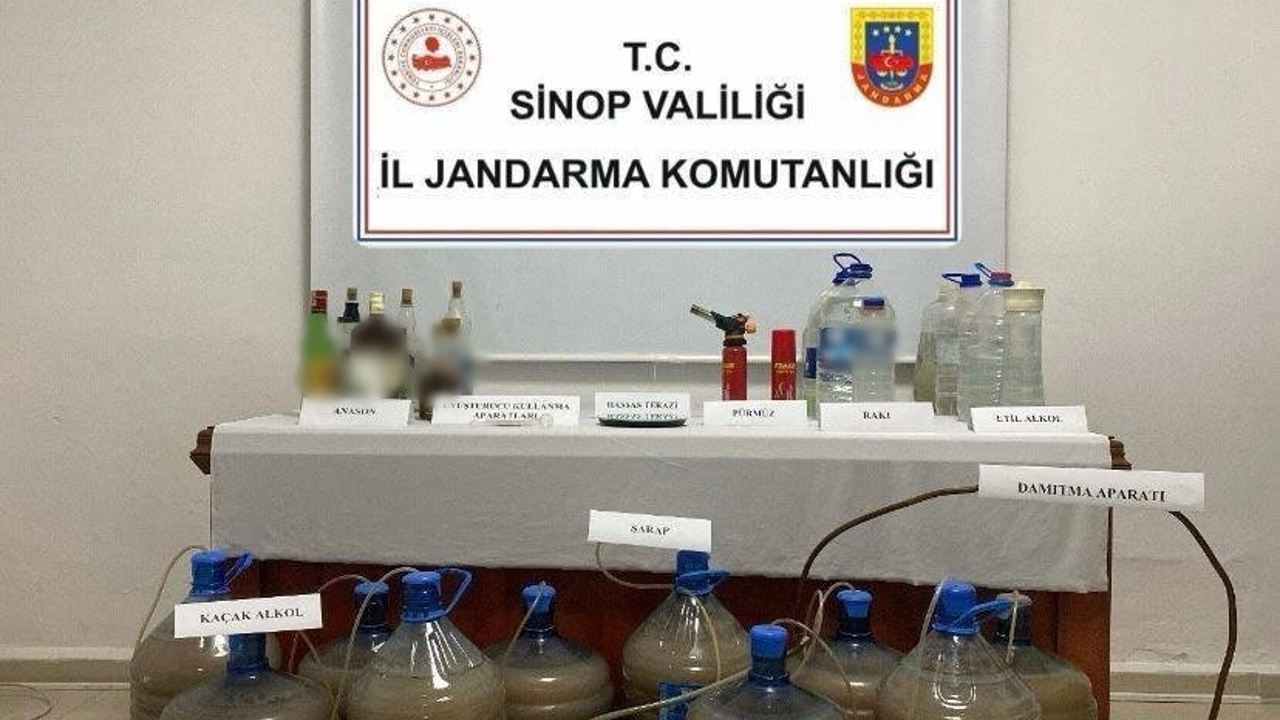 SİNOP’TA KAÇAK ALKOL OPERASYONU