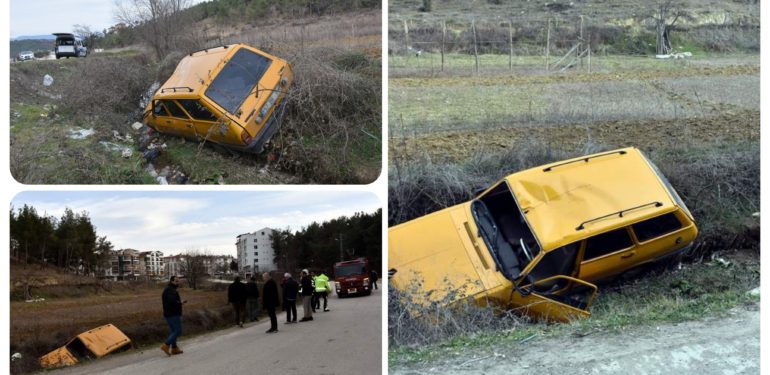 Boyabat’ta su kanalına devrilen otomobilin sürücüsü yaralandı